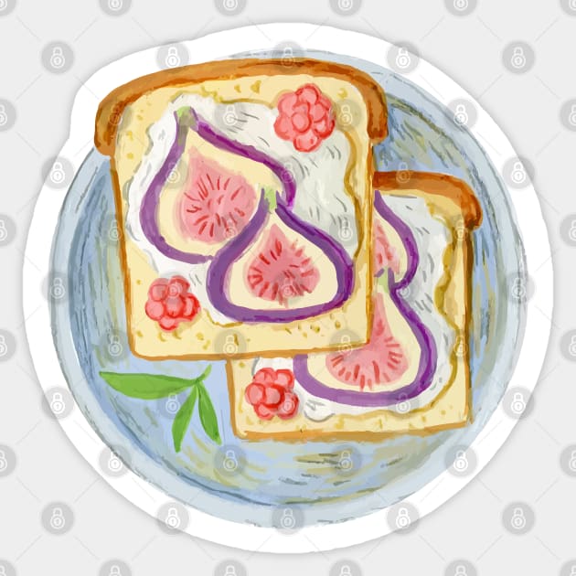 Fig Sandwich Sticker by Mako Design 